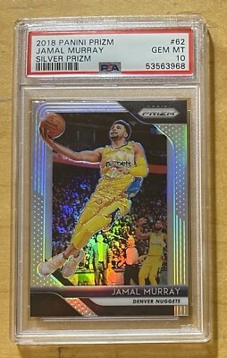 Jamal Murray 2018 Panini Prizm #62 Silver Prizm PSA 10 Gem Estado perfeito - Imagem 1 de 3