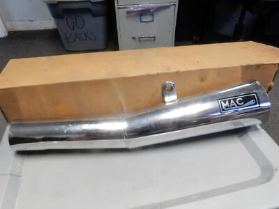 De colección NOS MAC Kick Up Shortie Corto Megáfono Escape Deflector Entrada 2.50" Foto 1 de 4