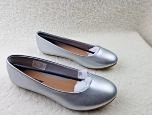 Lower East Side Damen-Ballerinas schwarz Chelsea silber flach Größe 6 - Bild 1 von 6
