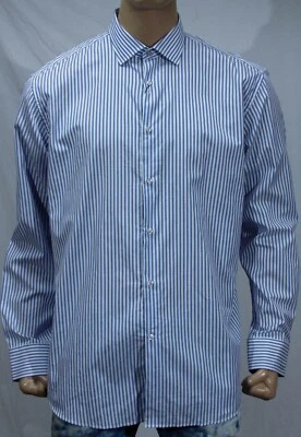 Authentic Paul&shark Men's dress striped cotton shirt US 17 Made in Italy - Image 1 of 4