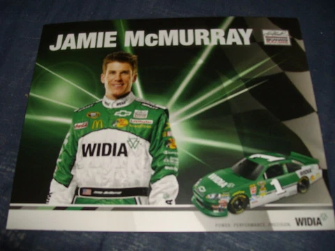 2011 JAMIE McMURRAY #1 WIDIA 4-3-11 NASCAR POSTCARD Cover