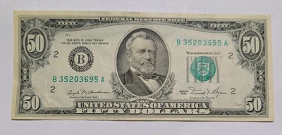 1981 $50 DOLLAR BILL-SMALL HEAD - Image 1 of 2