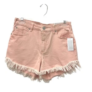 Brandneu INC Denim Damengröße 6/28 Rouge Pink Denim kurze Lasche Shorts - Bild 1 von 10