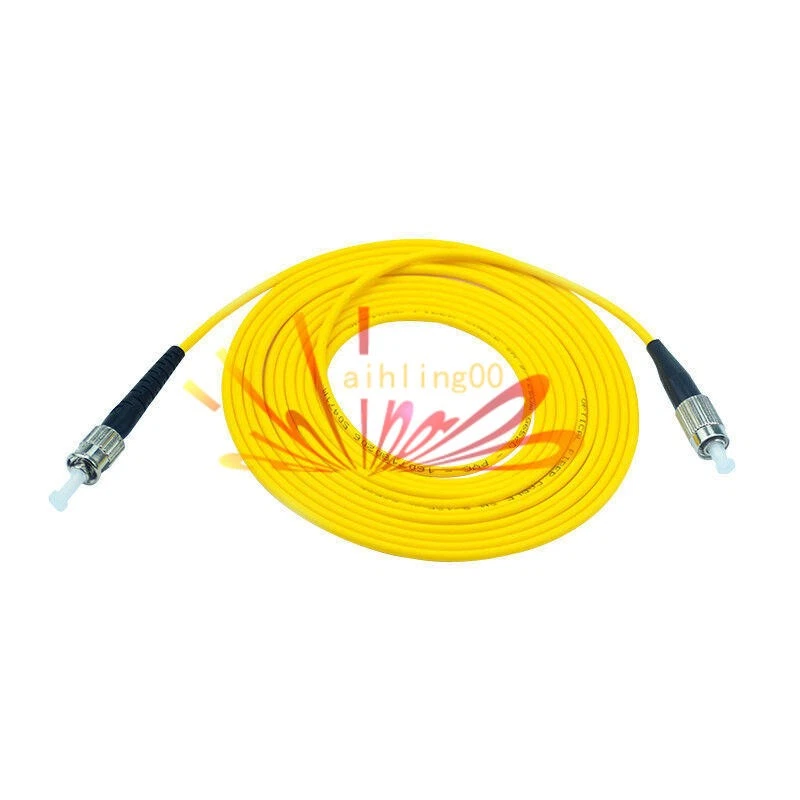 2pcs 15M FC to ST SM Simplex 9/125 3.0mm Fiber Optic Patch Cord Jumper Cable NEW - Image 1 of 1