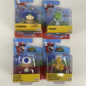 Lot of 4 Super Mario Characters (Yoshi, Wario, Blue Toad, Ludwig) - Picture 1 of 22