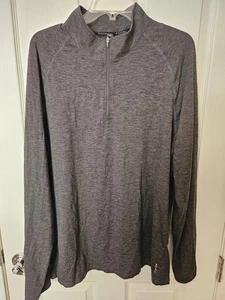 Soybu Men's 1/4 Zip Gray Stretchy Outdoor Hiking Pullover, XL - Picture 1 of 8
