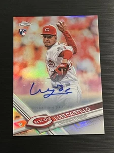 2017 17 Topps Chrome Update Refractor Ref Luis Castillo Auto RC #HMT63 Rookie - Bild 1 von 2