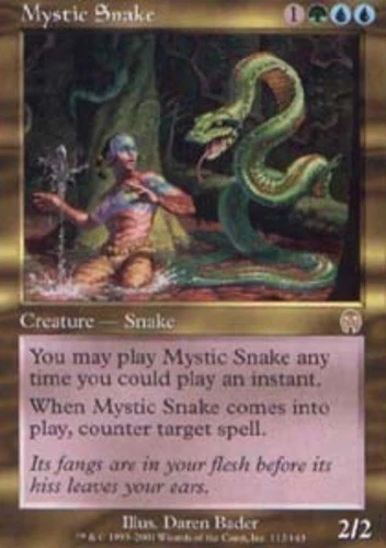 1x Mystic Snake Heavy Play MTG Magic - Kid Icarus - - Image 1 of 1