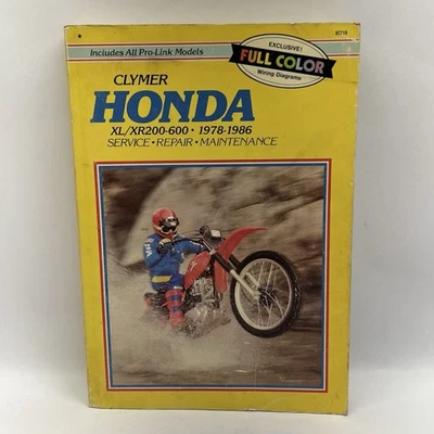 Manual de mantenimiento de servicio de reparación Clymer M319 Honda XL/XR 200-600 1978-1986 Foto 1 de 4