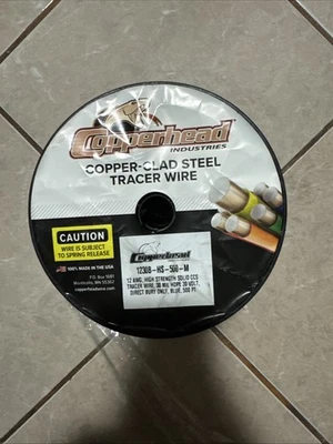Copperhead Steel tracer Wire 12AWG, High Strength, Blue ,500Ft - Image 1 of 3