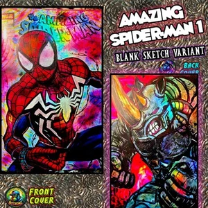Amazing SpiderMan 1,Hand-Drawn Custom Sketch Covr by BossKong,One of a Kind - Picture 1 of 3