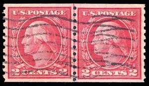 US #455 — Used Joint Linel Pair with PSE Certificate - Picture 1 of 2