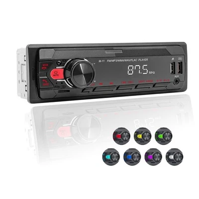 NAVITROEY Single 1Din Car Stereo Radio Bluetooth USB In-Dash FM Aux Input MP3 Radio Player
