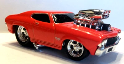 MUSCLE MACHINES  1969 CHEVY CHEVELLE SS  396  1/64 -  69 CHEVY - ORANGE  - Image 1 of 4