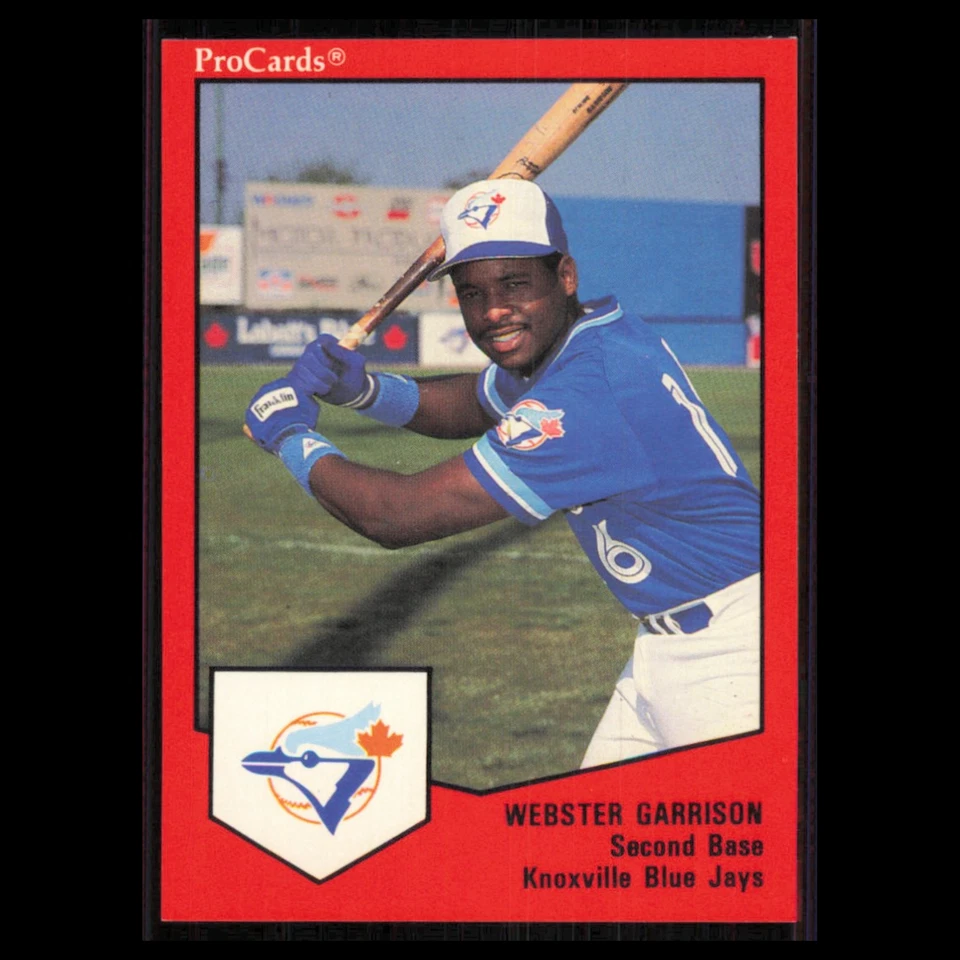Webster Garrison #1131 1989 ProCards Minor League Team Sets Knoxville Blue Jays - Image 1 of 3