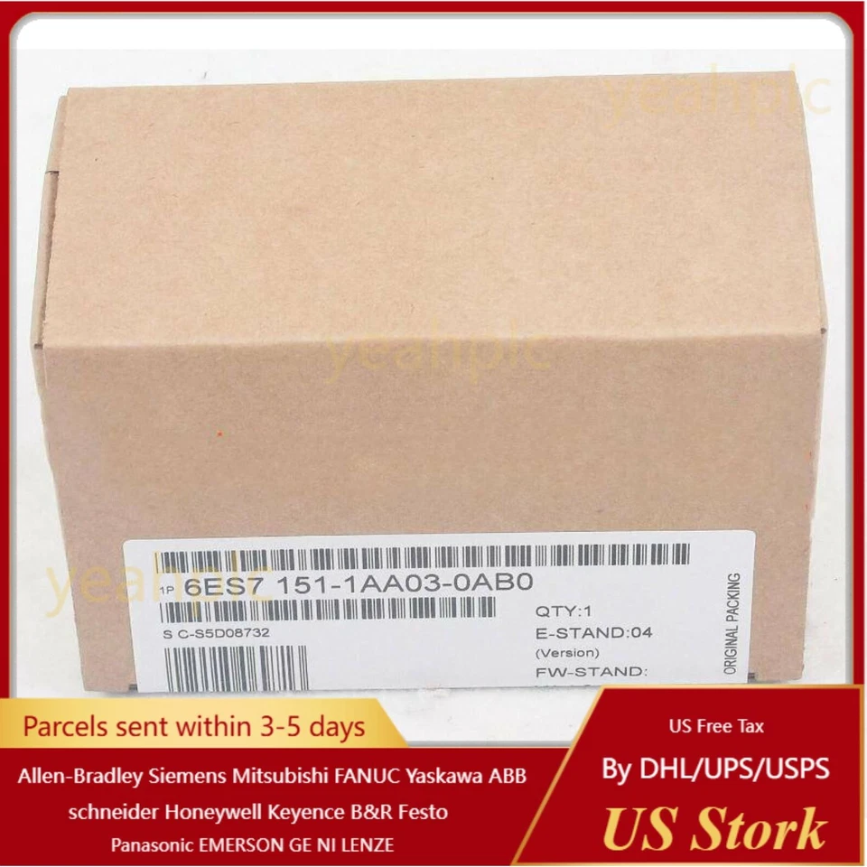 New Siemens DP INTERFACE MODULE for ET200S 6ES7151-1AA03-0AB0 6ES71511AA030AB0 - Image 1 of 3