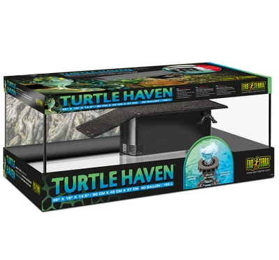 Exo Terra Turtle Haven - Wasserschildkröten- bzw. Molchterrarium 90x45x37cm TOP! - Bild 1 von 3