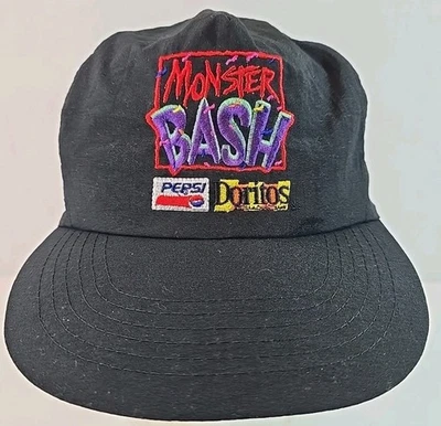 Vintage Monster Bash Snapback Hat Black Pepsi Doritos Adjustable Cap - Image 1 of 4