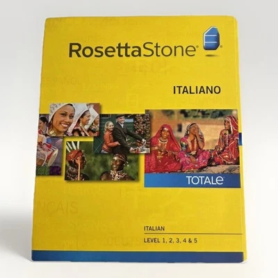 Rosetta Stone ITALIAN v4 Totale Level 1 2 3 4 5 Learning Language SET Complete - Image 1 of 3