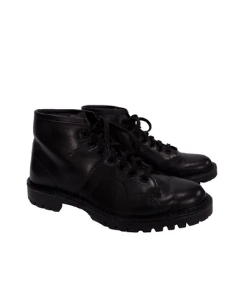 Grafters Monkey Boots Womens Black Leather UK 5 Ankle Lace Up Combat Heritage - Image 1 of 4