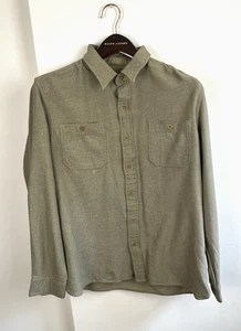 RRL Ralph Lauren Olive Beige Workshirt Solid Work Shirt Men's 2XL XXL - Picture 1 of 5