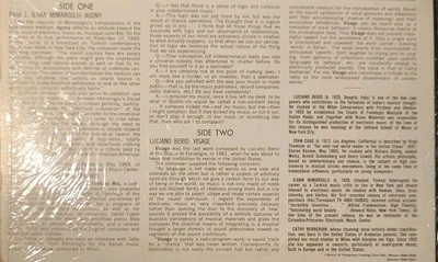 John Cage / Luciano Berio / Ilhan Mimaroglu Electronic Music Vinyl Record LP GD+ Foto 1 de 4