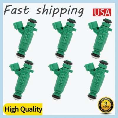 Inyector de combustible 6 piezas para Kia Rio Rio5 2006-2010 Hyundai Accent 1,6 L L4 3531037150 Foto 1 de 4