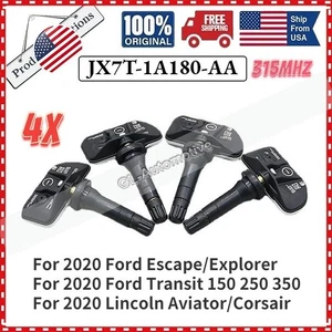 4x Tire Pressure Sensor TPMS 315MHz For 2020 Ford Escape/Explorer Transit 150 - Picture 1 of 6