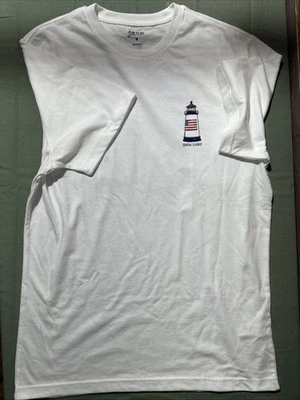 Camiseta Izod Saltwater para hombre Coastal Classic Lighting The Way Lighthouse talla: M Foto 1 de 3
