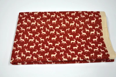 Vintage Christmas Deer Quilt Fabric Print for Concord Fabrics  1993 - Image 1 of 3