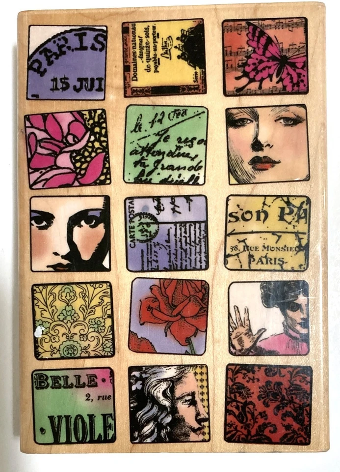 Paris Moments 块橡皮图章木山汉普顿艺术 Jill Meyer 3.5x5 — 第 1/3 张图片