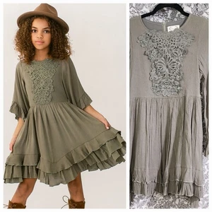 Joyfolie Girl's Calyssa Dress in Green Size 14 School Church Vacation Cruise - Picture 1 of 13