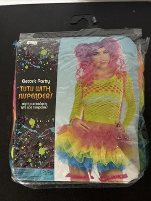 Tutú eléctrico de fiesta con tirantes de neón elegante accesorio de disfraz de Halloween Foto 1 de 4