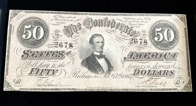 1864 Confederate $50 Richmond XF - Round Money Coin Shop  - Image 1 of 2