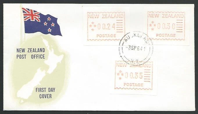 NEW ZEALAND 1984 FRAMA TRIAL set on commem FDC, cat NZ$165...............52733b - Image 1 of 1