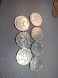 1973 25 CENTS CANADA COIN - NICE WORLD COIN !!! Lot Of 7 Coins - Picture 1 of 6