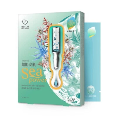 [MY SCHEMING] Sea Power Premier Snow Algae Cooling Hydrating Ampoule Facial Mask - Image 1 of 4