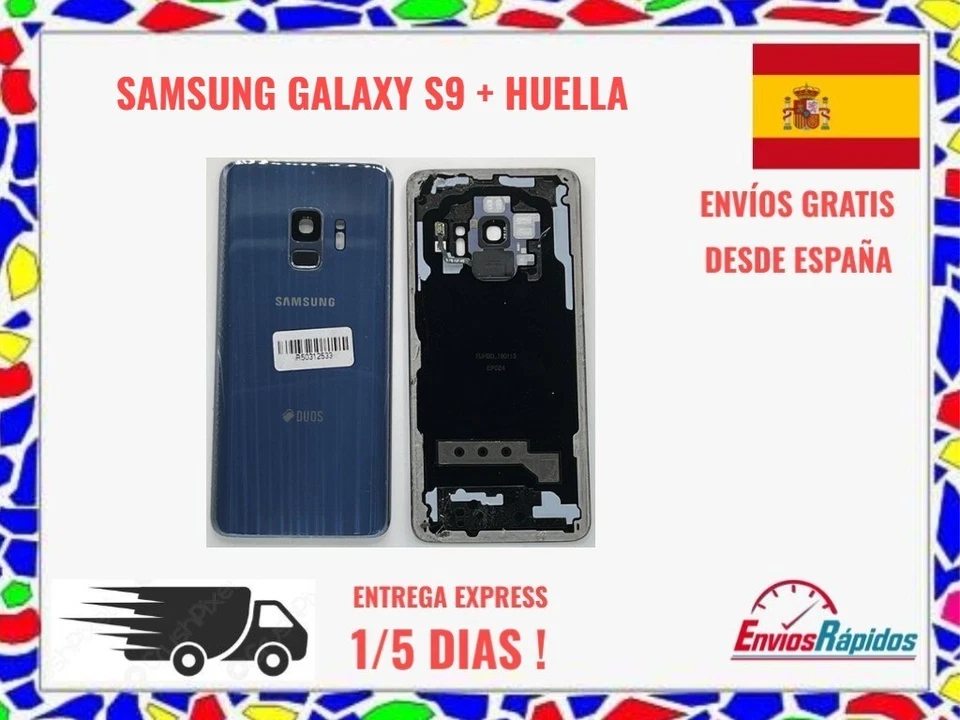 Tapa cubre batería Original para Samsung Galaxy S9 AZUL CON HUELLA DESMONTAJE - Imagen 1 de 1