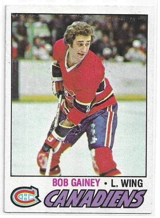 BOB GAINEY 1977-78 Topps Hockey card #129 Montreal Canadiens NR MT - Image 1 of 1