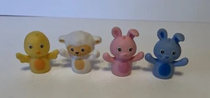 Rashti and Rashti Rubber Finger Puppets Lot of 4. Chick, Lamb And 2 Rabbits - Picture 1 of 3