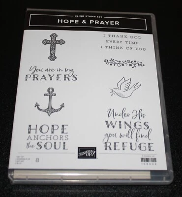 Stampin вверх сняты с производства цепляясь акрил надежда и молитва религиозный крест голубь якорь новый - Изображение 1 из 2