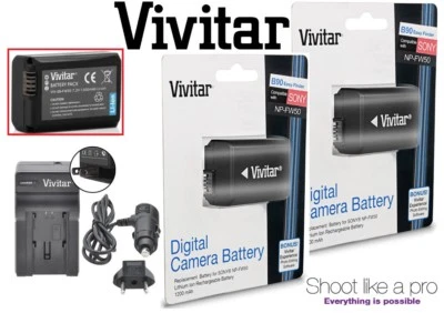 Литий-ионный аккумулятор NP-FW50 с быстрым зарядным устройством для Sony DSC-RX10 Mark III M3 2 шт. - Изображение 1 из 4