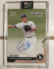 2020 Topps Now Postseason Corey Seager Autograph 44/99