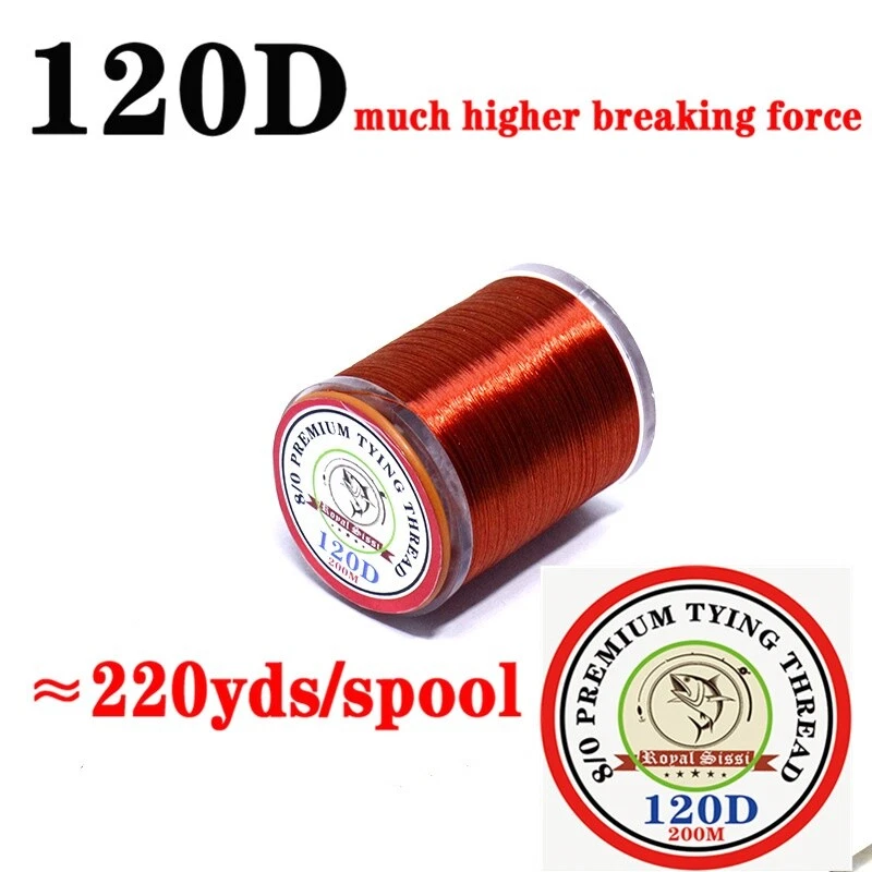 Hilo multifilamentos para atar moscas 75D/120D poliéster materiales para atar moscas 5/8 piezas Foto 1 de 4