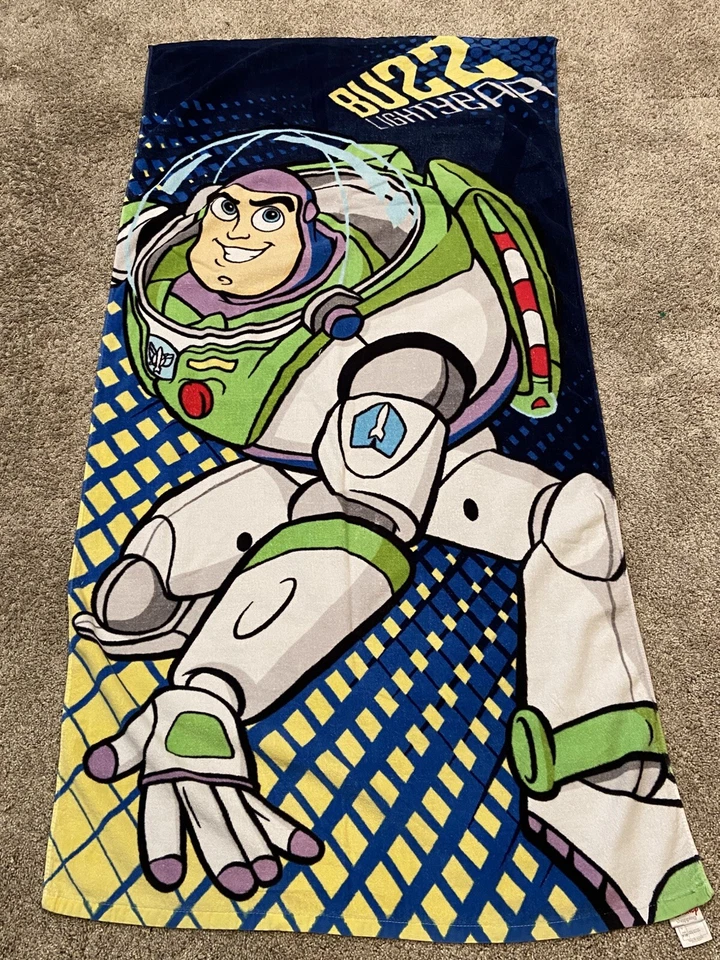 Пляжное полотенце Disney Toy Story Large Buzz Lightyear Bath Pixar 30 дюймов x 60 дюймов - Изображение 1 из 4