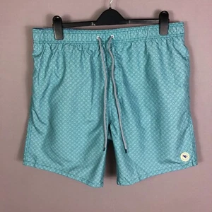 Ted Baker Blaugrün Geodruck Design Badehose Shorts Gr. 36W 3XL - Bild 1 von 9