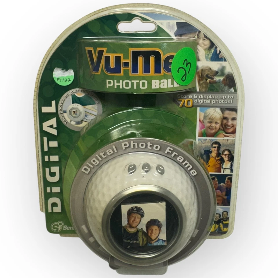 Vu-Me Photo Golf Ball Digital Photo Frame Holds 70 Pictures New Sealed - Image 1 of 2