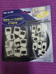 20 Pcs Cable and wire Clips, Cord Wire Line Organizer, 5 packs, NEW, 100 total - Picture 1 of 3