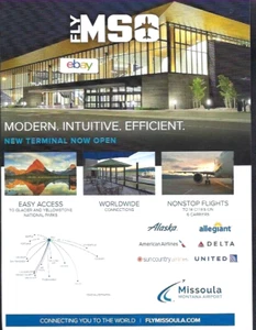 MSO MISSOULA,MONTANA AIRPORT NEUES TERMINAL 2024 AD - Bild 1 von 1