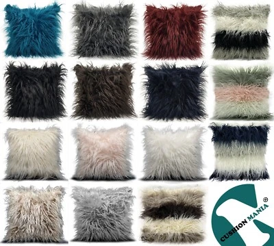 large cushion cover or cushions long Shaggy faux fur cushions 21x21" or 17x17" - Image 1 of 2